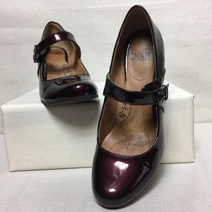 Söfft Miranda Heels - Size 9.5 - Patent Burgundy